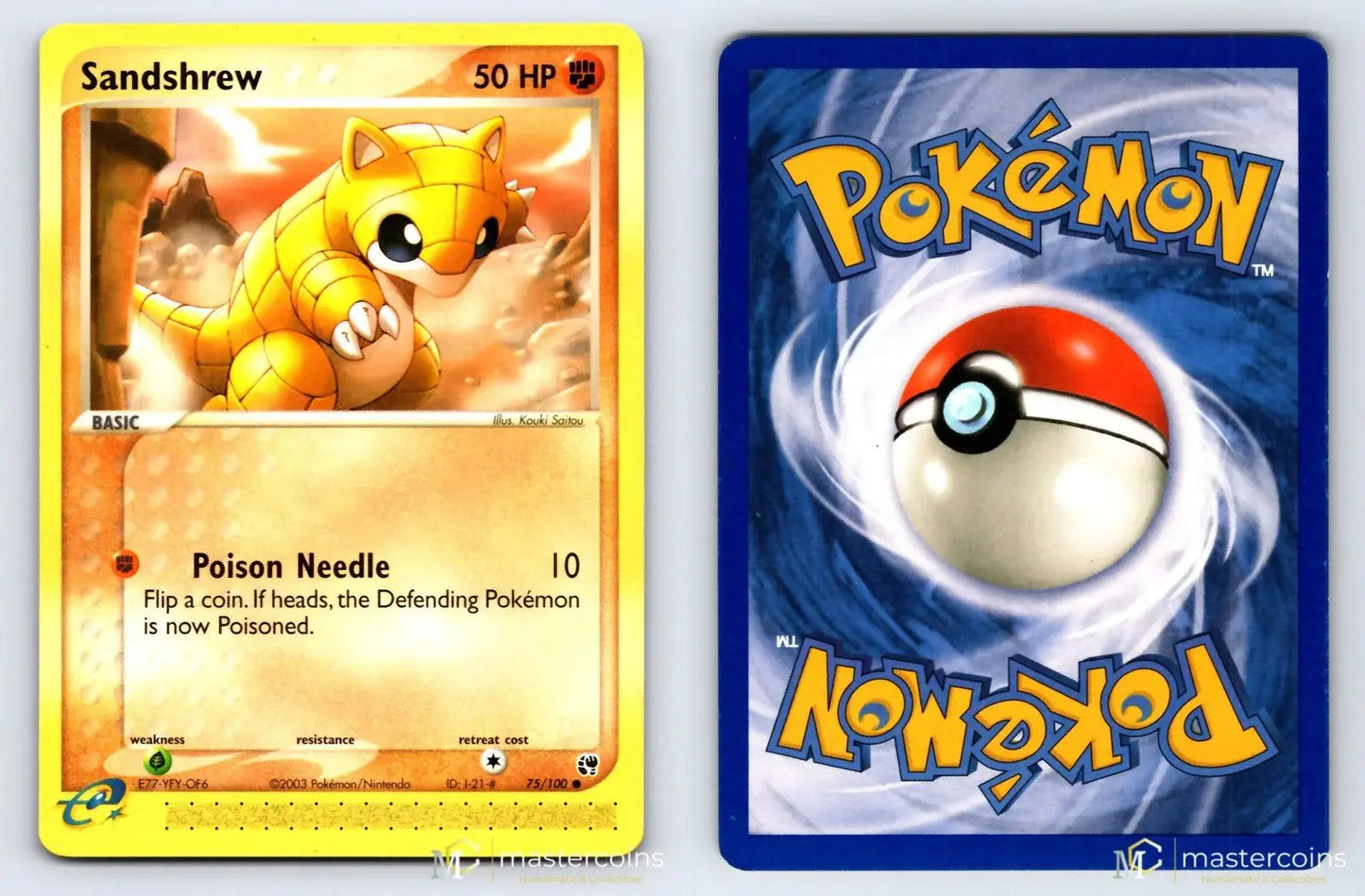 Sandshrew 75/100 Sandstorm Pokemon MP - Mastercoins