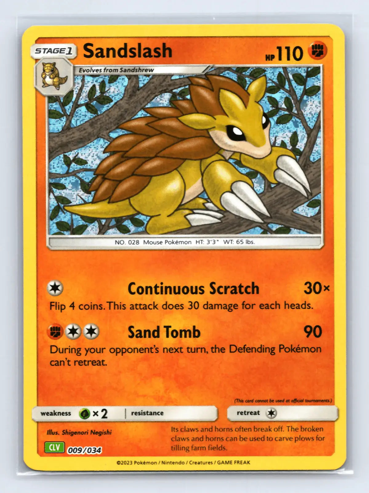 Sandslash 009/034 TCG Classic Venusaur Pokemon Near Mint - Mastercoins