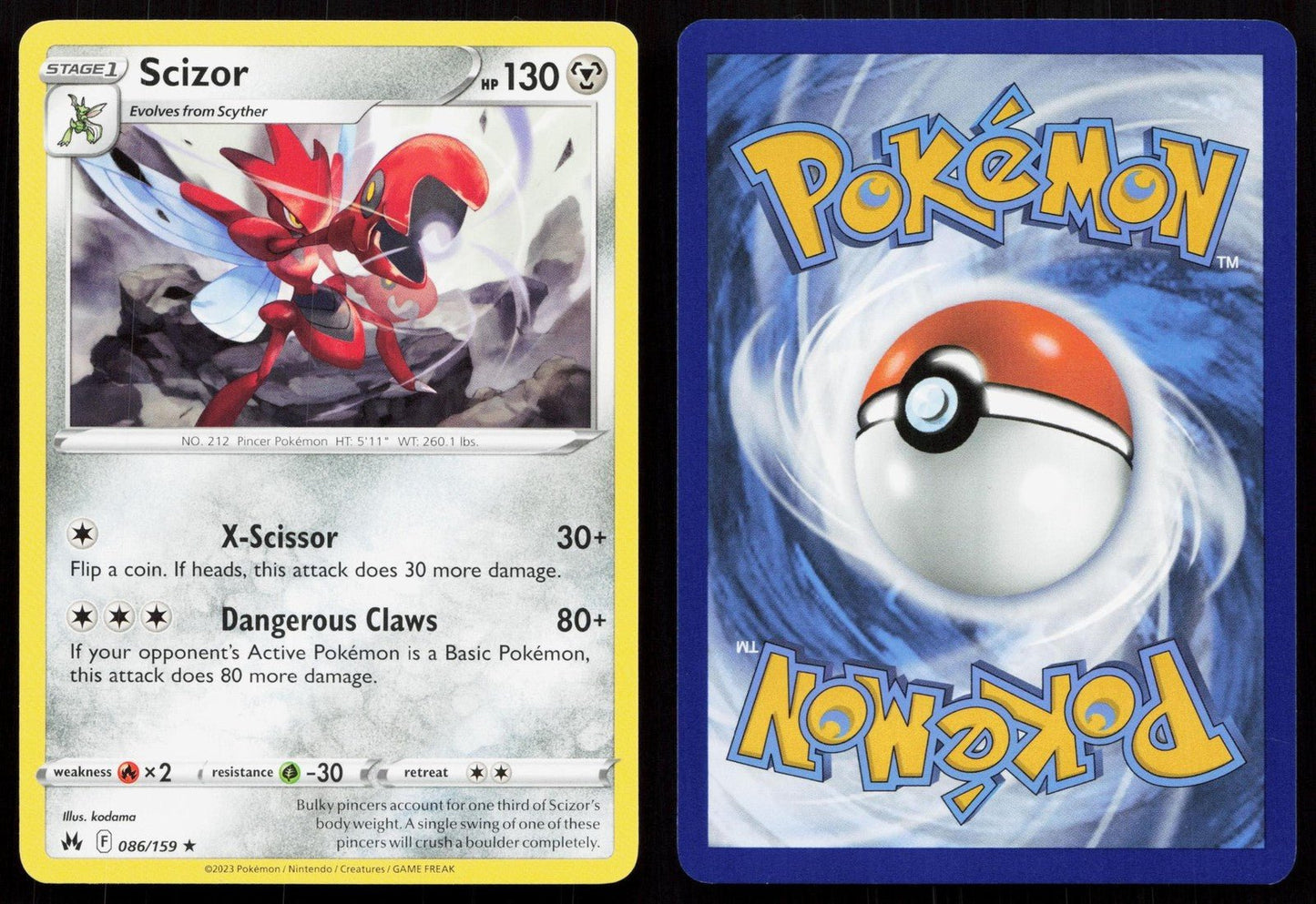 SCIZOR 086/159 CROWN ZENITH NM - Mastercoins