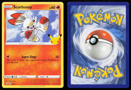 SCORBUNNY 016/025 MCDONALD'S 25TH ANNIVERSARY PROMOS NM - Mastercoins
