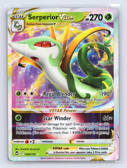Serperior VSTAR 008/195 Silver Tempest Pokemon NM - Mastercoins