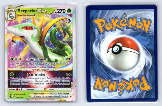 Serperior VSTAR 008/195 Silver Tempest Pokemon NM - Mastercoins