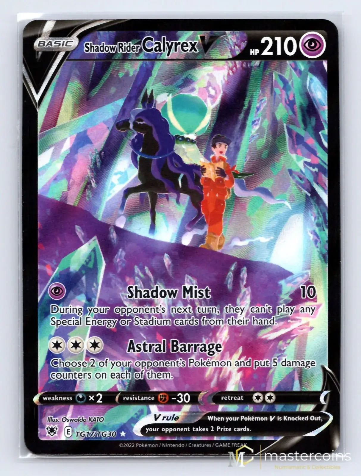 Shadow Rider Calyrex V TG17/TG30 Astral Radiance Trainer Gallery Pokemon NM - Mastercoins