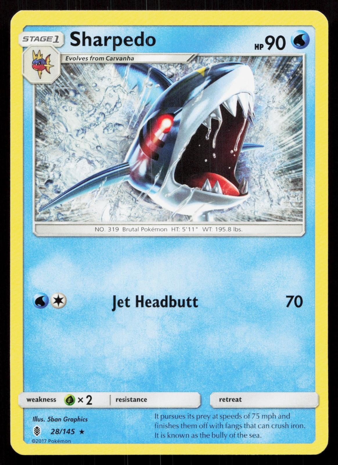 SHARPEDO 28/145 GUARDIANS RISING NM - Mastercoins