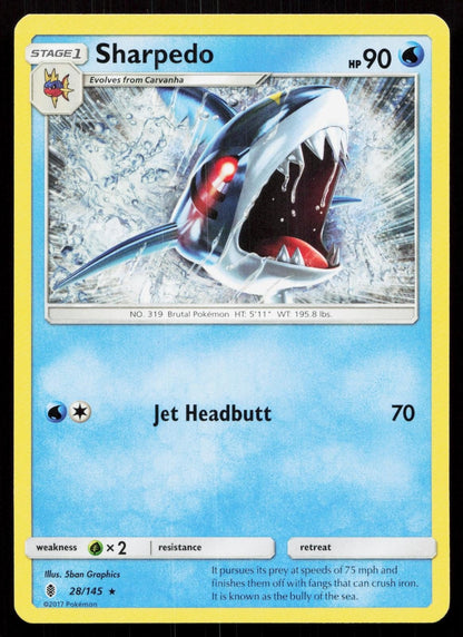 SHARPEDO 28/145 GUARDIANS RISING NM - Mastercoins