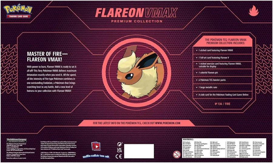 Pokémon TCG: Vaporeon VMAX, Jolteon VMAX & Flareon VMAX Premium Collections (Set of 3) Mastercoins