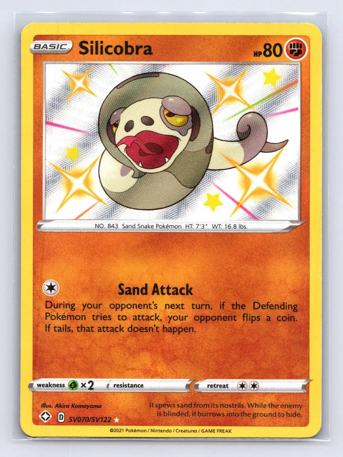 Silicobra SV070/SV122 Shining Fates Shiny Vault Pokemon NM - Mastercoins