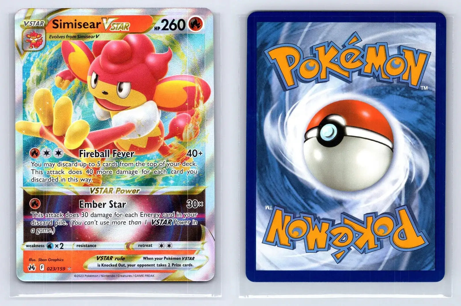 simisear vstar pokemon card 023/159 Crown Zenith NM VSTAR rule — When 2017 Pokemon Sun & Size:iPhone 15 plus Print_Normal