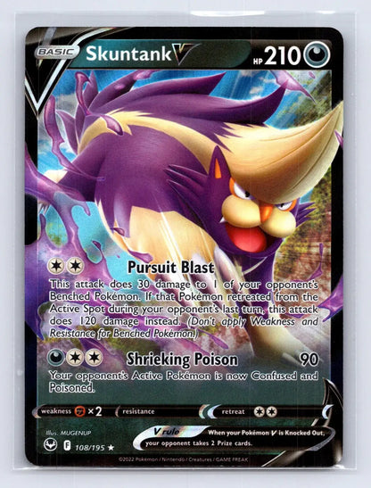 Skuntank V 108/195 Silver Tempest Pokemon NM - Mastercoins
