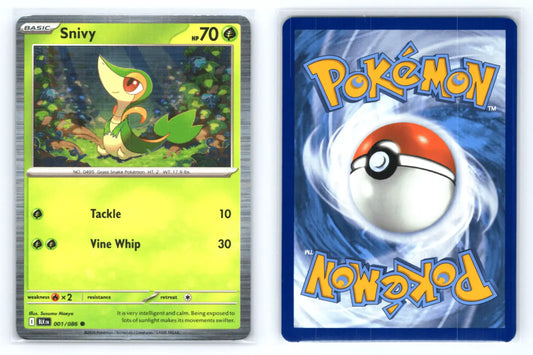 Snivy 001/086 Black Bolt and White Flare Holo Promo - Mastercoins