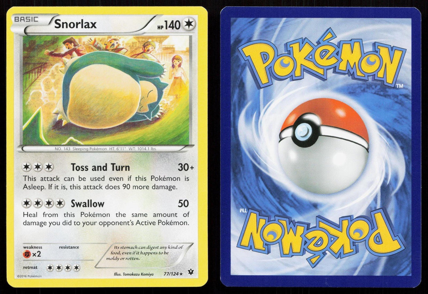 SNORLAX 77/124 FATES COLLIDE NM - Mastercoins
