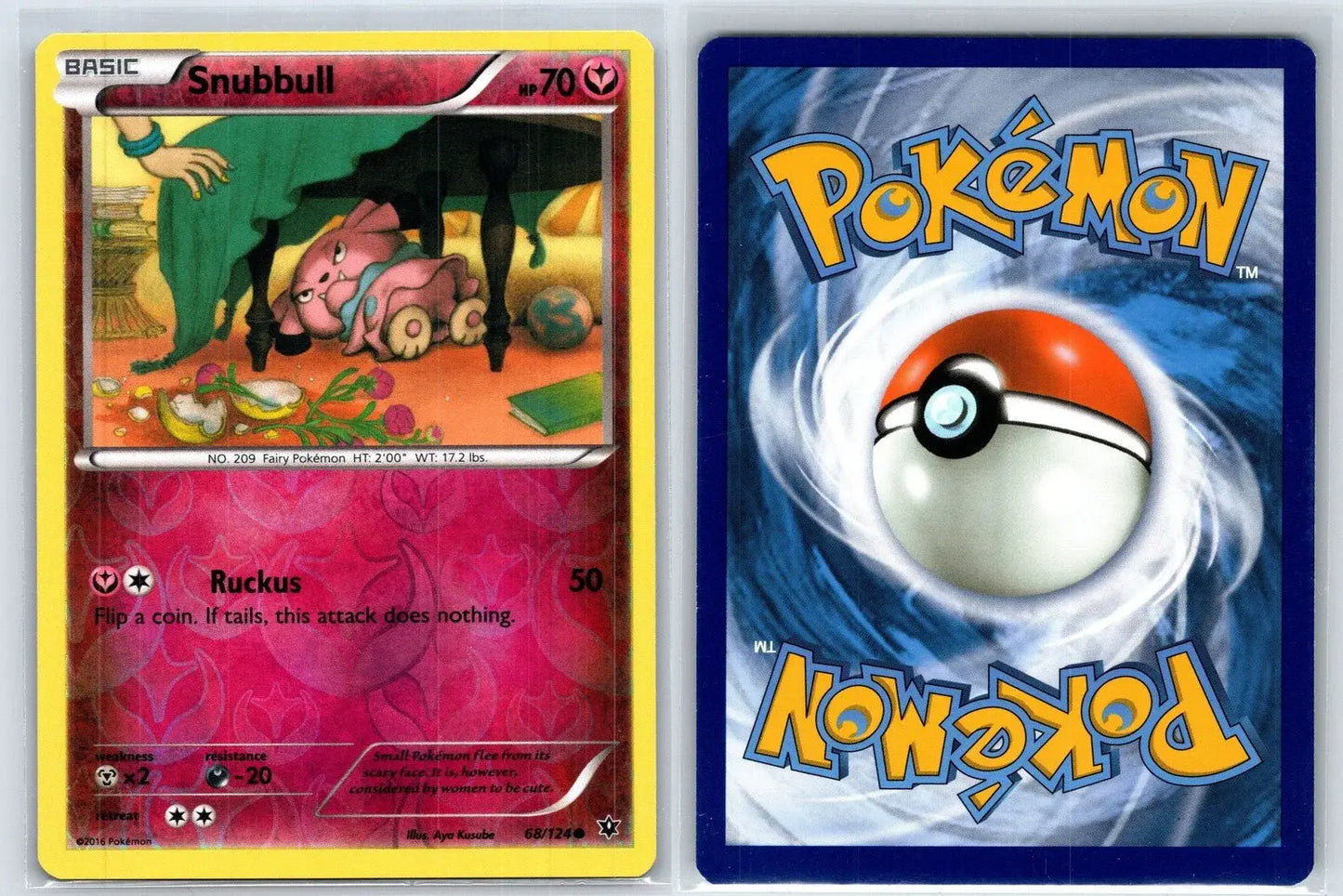 Snubbull 68/124 Reverse Holo Fates Collide Pokemon NM - Mastercoins