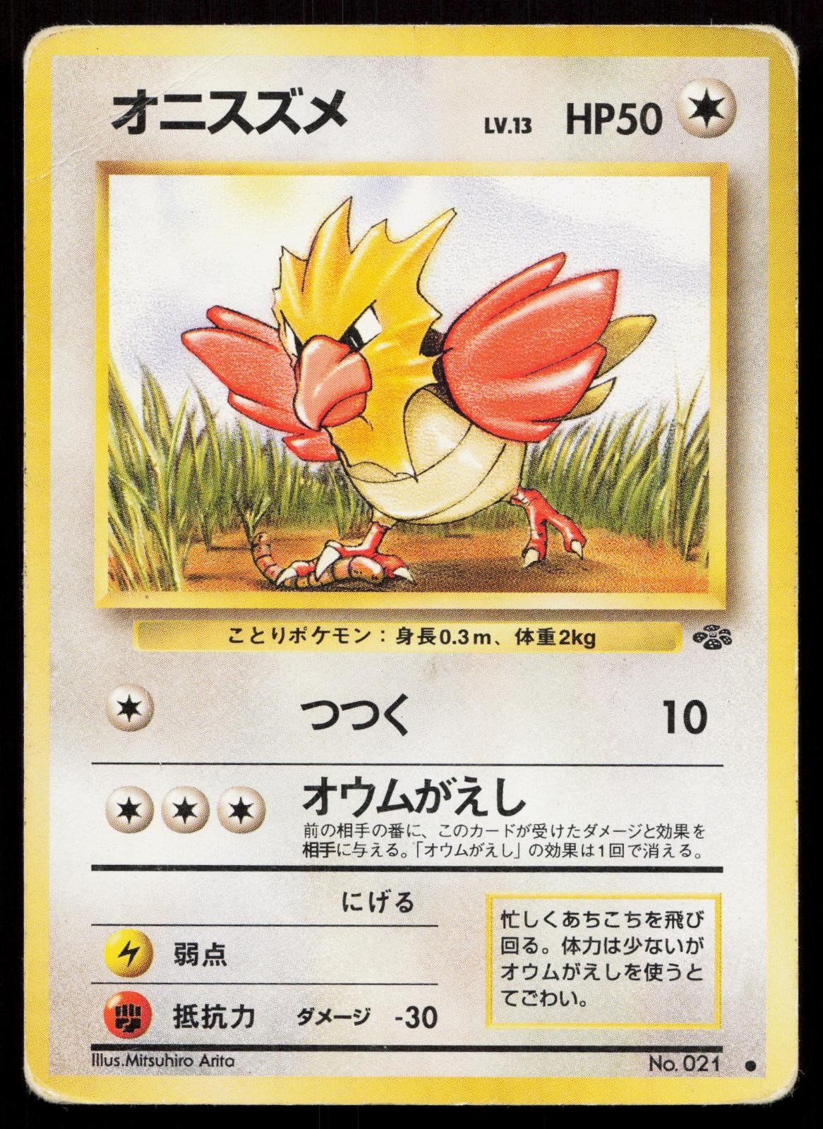 Spearow No. 021 Jungle Japanese HP - Mastercoins