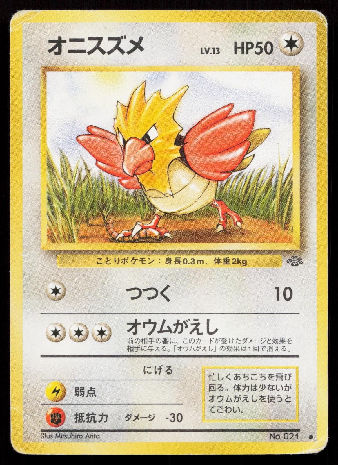 Spearow No. 021 Jungle Japanese HP - Mastercoins