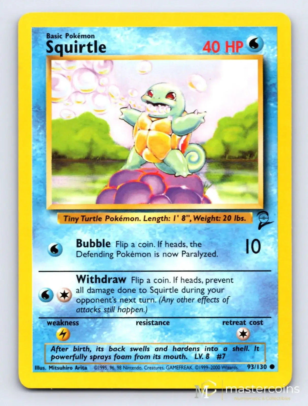 Squirtle 93/130 Base Set 2 Pokemon MP - Mastercoins