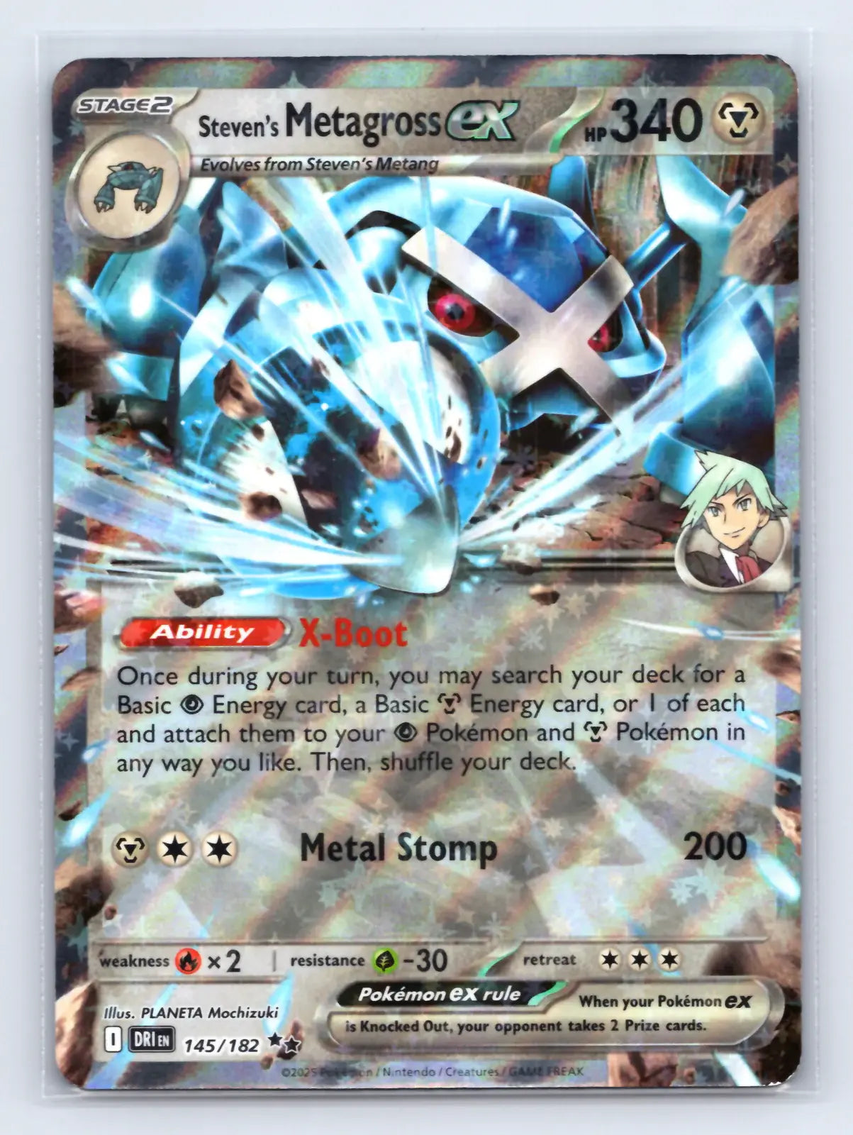 Steven's Metagross ex 145/182 Double Rare Destined Rivals Pokemon Near Mint - Mastercoins