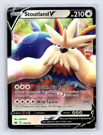 Stoutland V 116/159 Crown Zenith Pokemon NM - Mastercoins