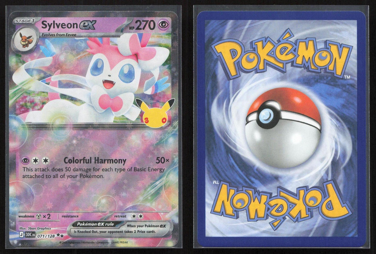 Sylveon ex 071/128 ME: 30th Celebration Double Rare NM - Mastercoins
