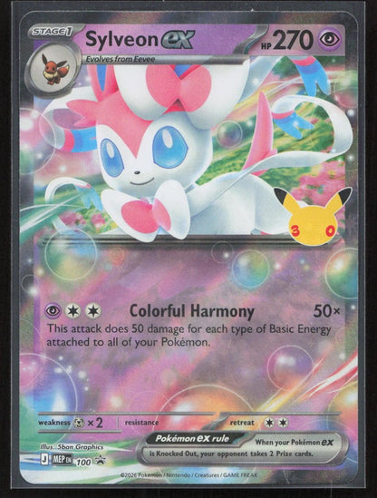 Sylveon ex (30th Celebration) 100 ME: Mega Evolution Promo Promo NM - Mastercoins