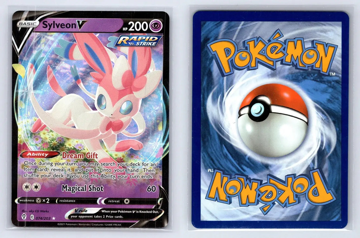 Sylveon V 074/203 Evolving Skies Pokemon NM - Mastercoins