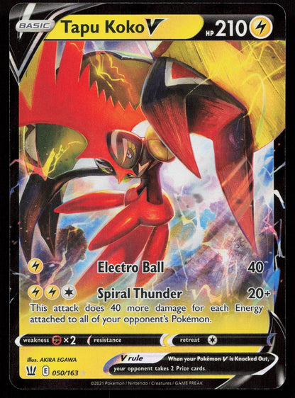 TAPU KOKO V 050/163 BATTLE STYLES NM - Mastercoins