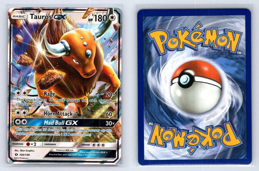 Tauros GX 100/149 Sun & Moon Pokemon NM - Mastercoins