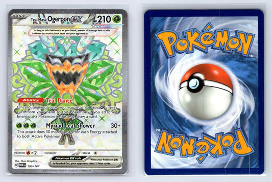 Teal Mask Ogerpon ex 190/167 Twilight Masquerade Pokemon NM - Mastercoins