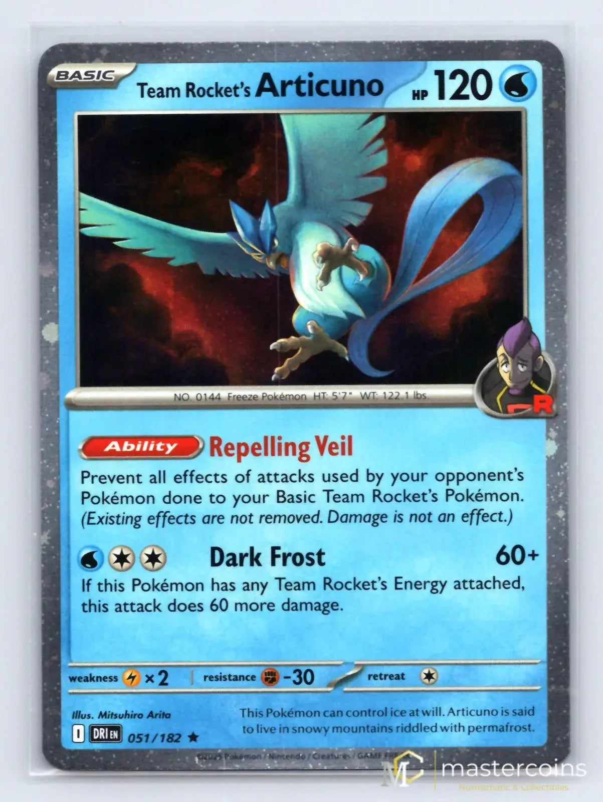 Team Rocket's Articuno 051/182 Destined Rivals Pokemon NM - Mastercoins