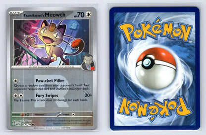 Team Rocket's Meowth 149/182 Rocket Rev Holo Destined Rivals Pokemon NM - Mastercoins