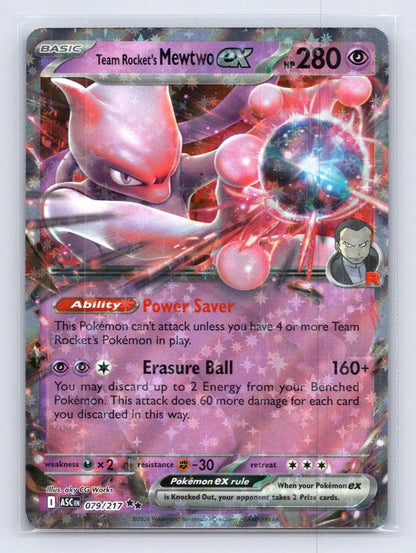 Team Rocket's Mewtwo ex 079/217 ME: Ascended Heroes Pokemon NM - Mastercoins
