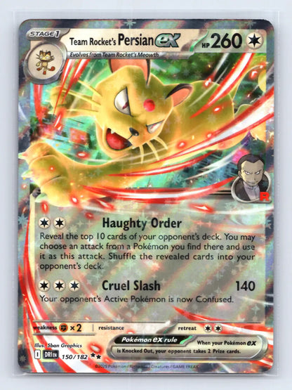 Team Rocket's Persian ex 150/182 Double Rare Destined Rivals Pokemon Near Mint - Mastercoins