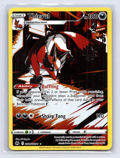 Thievul GG17/GG70 Crown Zenith Galarian Gallery Pokemon NM - Mastercoins