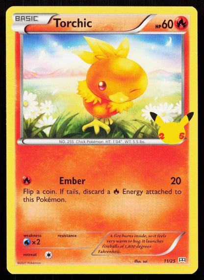TORCHIC 011/025 MCDONALD'S 25TH ANNIVERSARY PROMOS NM - Mastercoins