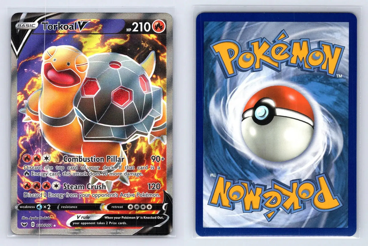 Torkoal V 188/202 Sword & Shield Pokemon NM - Mastercoins