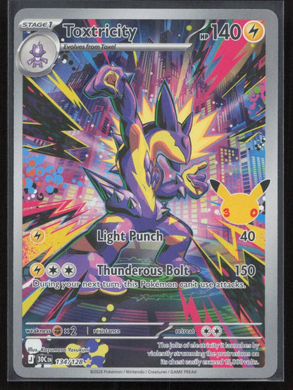 Toxtricity 134/128 ME: 30th Celebration Illustration Rare NM - Mastercoins