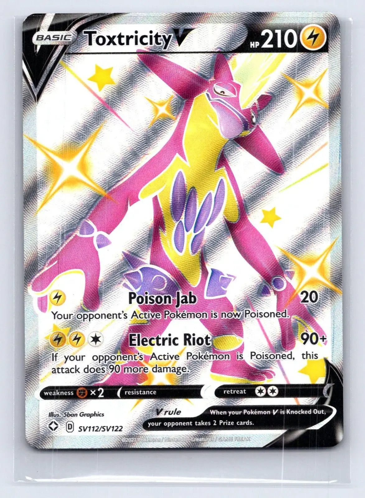 Toxtricity V SV112/SV122 Shining Fates Shiny Vault Pokemon NM - Mastercoins