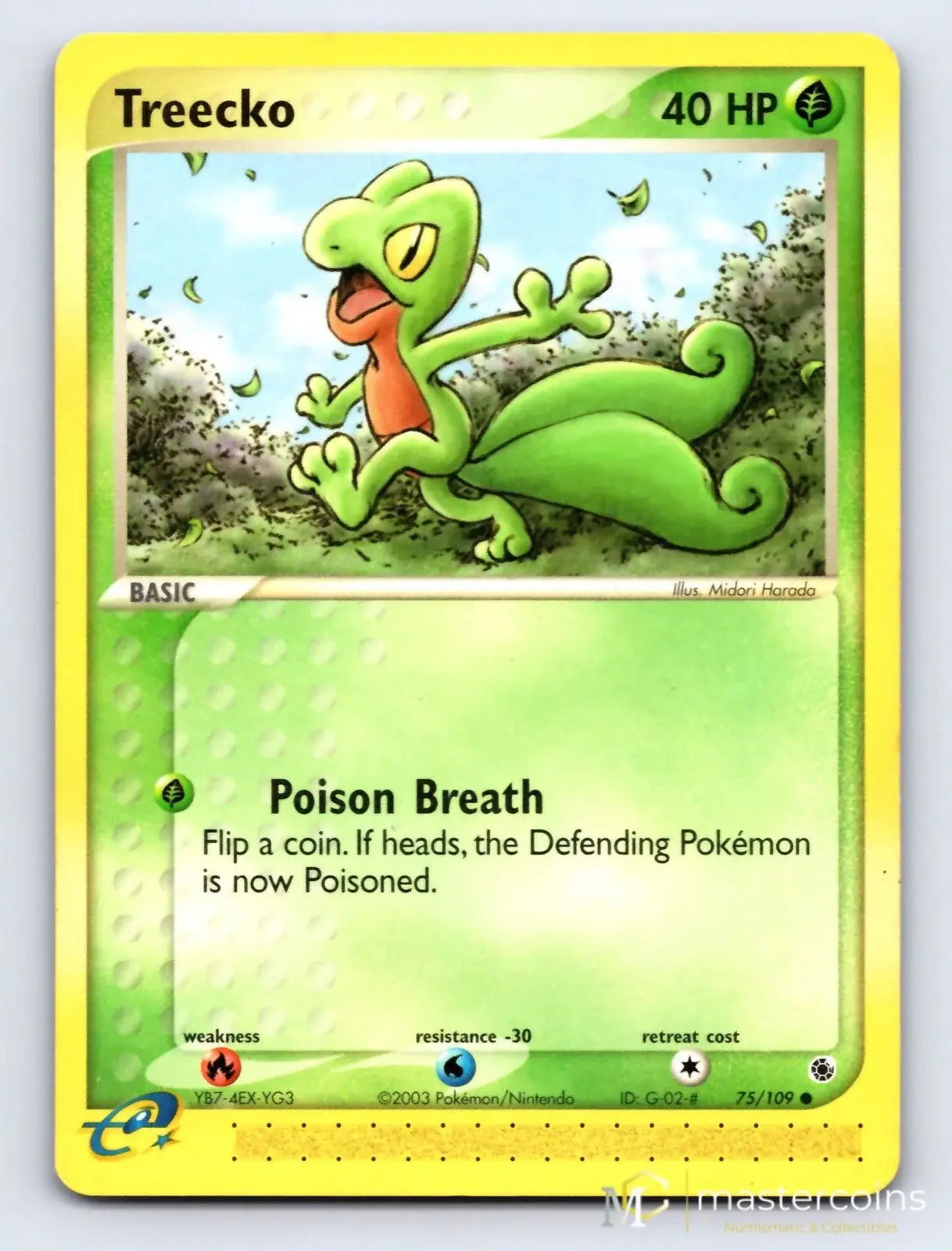 Treecko 75/109 Ruby & Sapphire Pokemon MP - Mastercoins