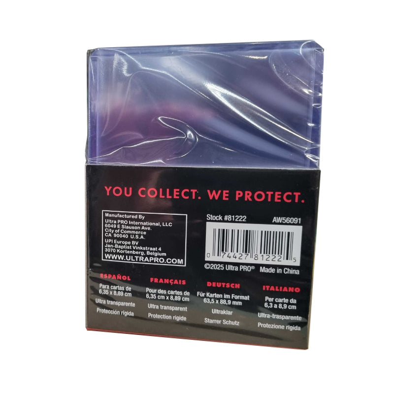 Ultra PRO Top Loader 3x4 Regular Clear 25 Pack — back