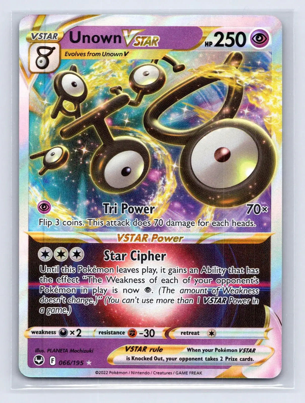 Unown VSTAR 066/195 Silver Tempest Pokemon NM - Mastercoins
