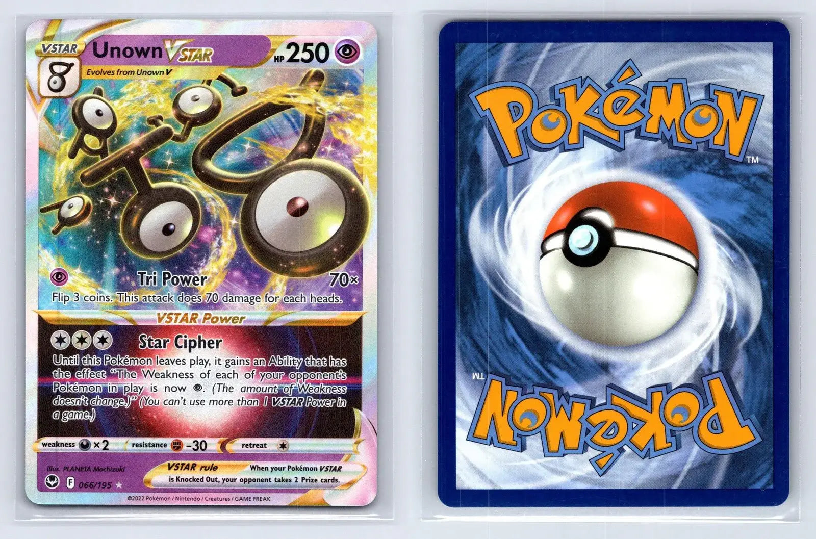 Unown VSTAR 066/195 Silver Tempest Pokemon NM - Mastercoins