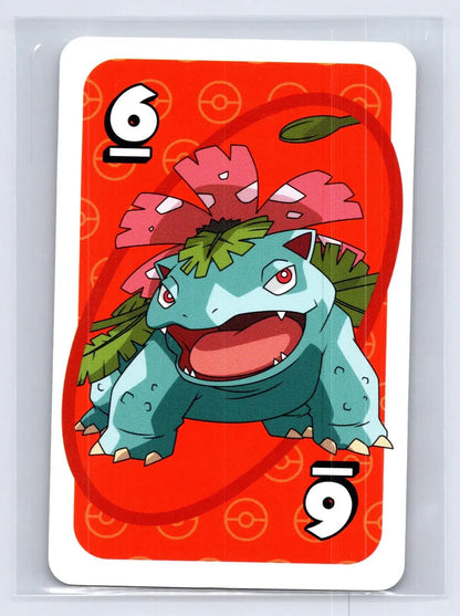 Venusaur RED Pokémon UNO Japanese Card - Mastercoins