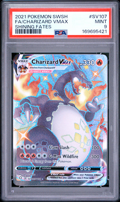 🎰👀 CHARIZARD VMAX SV107/072 SHINING FATES PSA 9