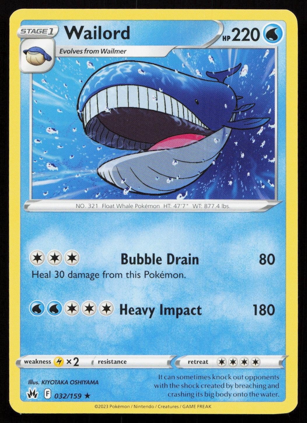 Wailord 032/159 Crown Zenith Rare NM - Mastercoins