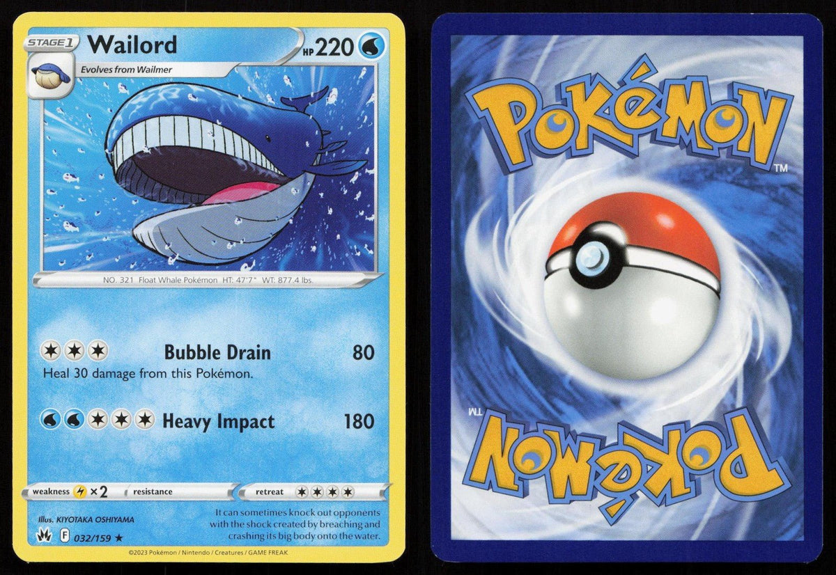 Wailord 032/159 Crown Zenith Rare NM - Mastercoins