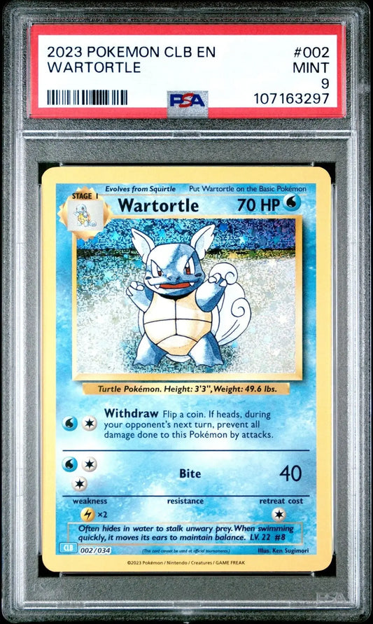 ?WARTORTLE 002 CLB CLASSIC COLLECTION BLASTOISE & SUICUNE DECK PSA 9 - Mastercoins