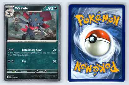 Weavile 74/156 Rare Mega Evolution Pokemon Near Mint - Mastercoins