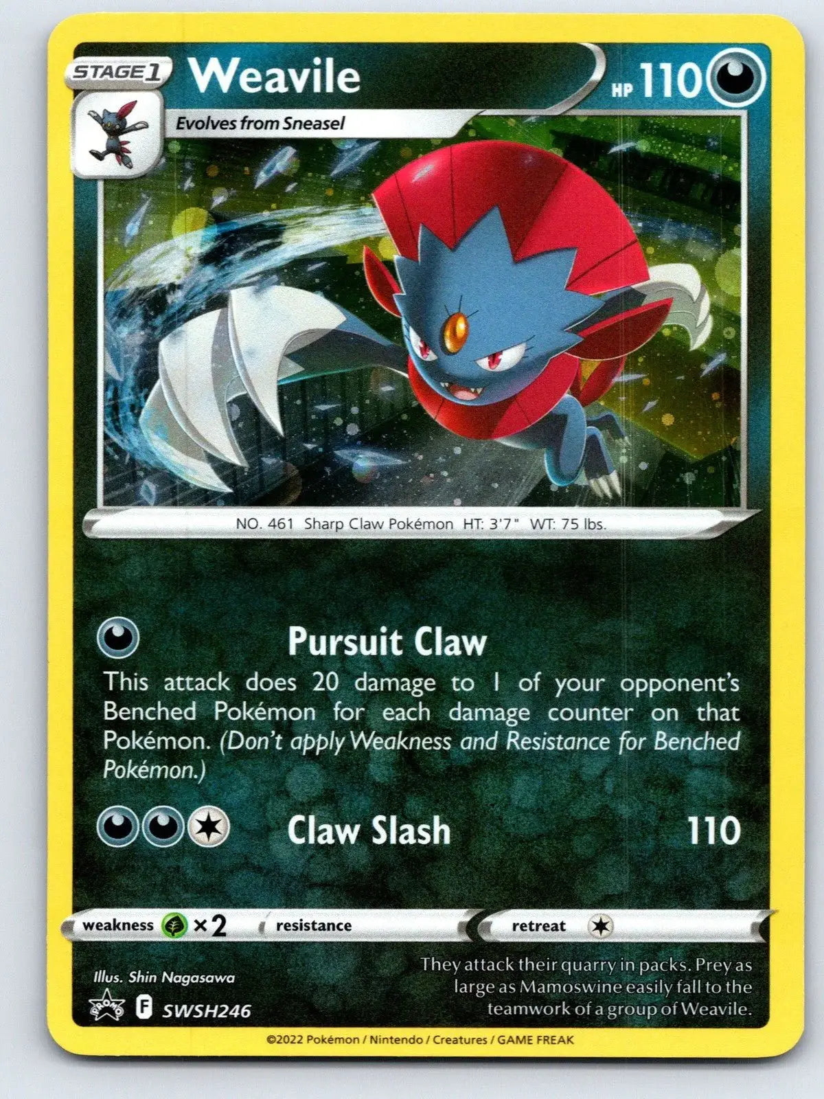 Weavile SWSH246 SWSH Black Star Pokemon NM - Mastercoins