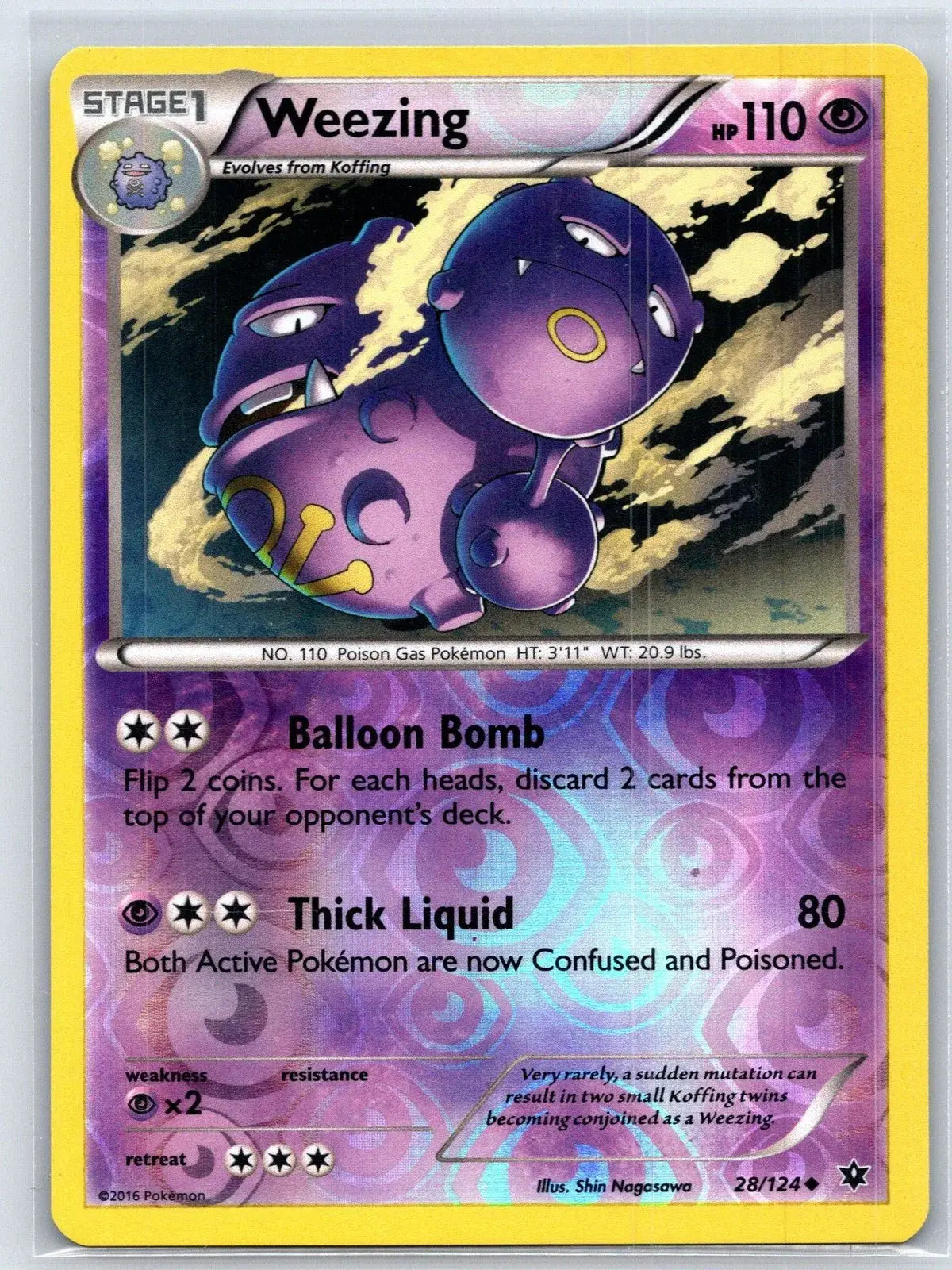 Weezing 28/124 Fates Collide Pokemon NM - Mastercoins
