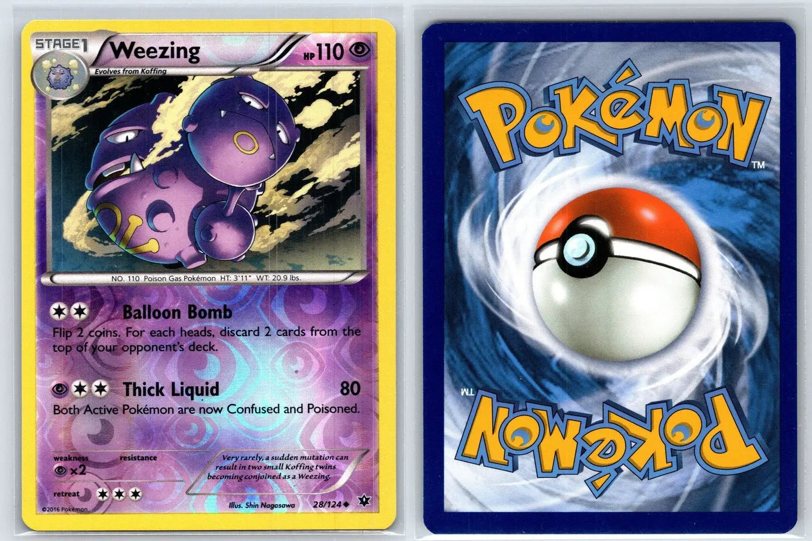 Weezing 28/124 Fates Collide Pokemon NM - Mastercoins