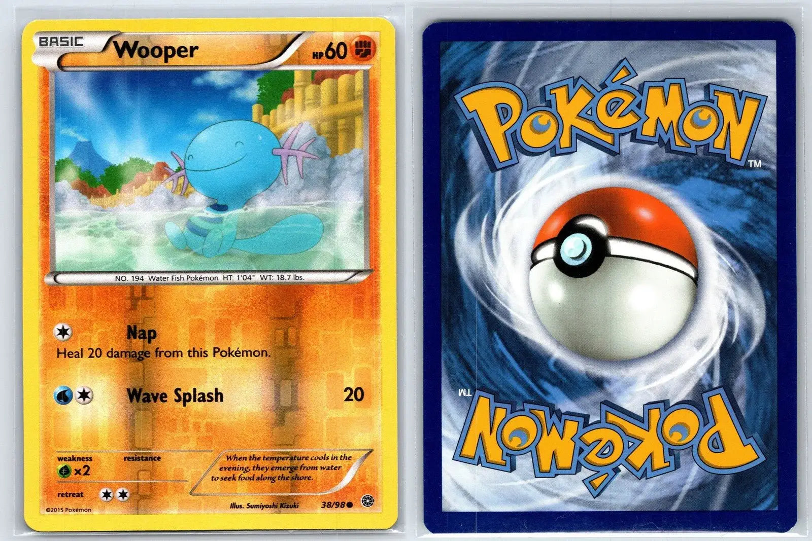 Wooper 38/98 Reverse Holo Ancient Origins Pokemon NM - Mastercoins